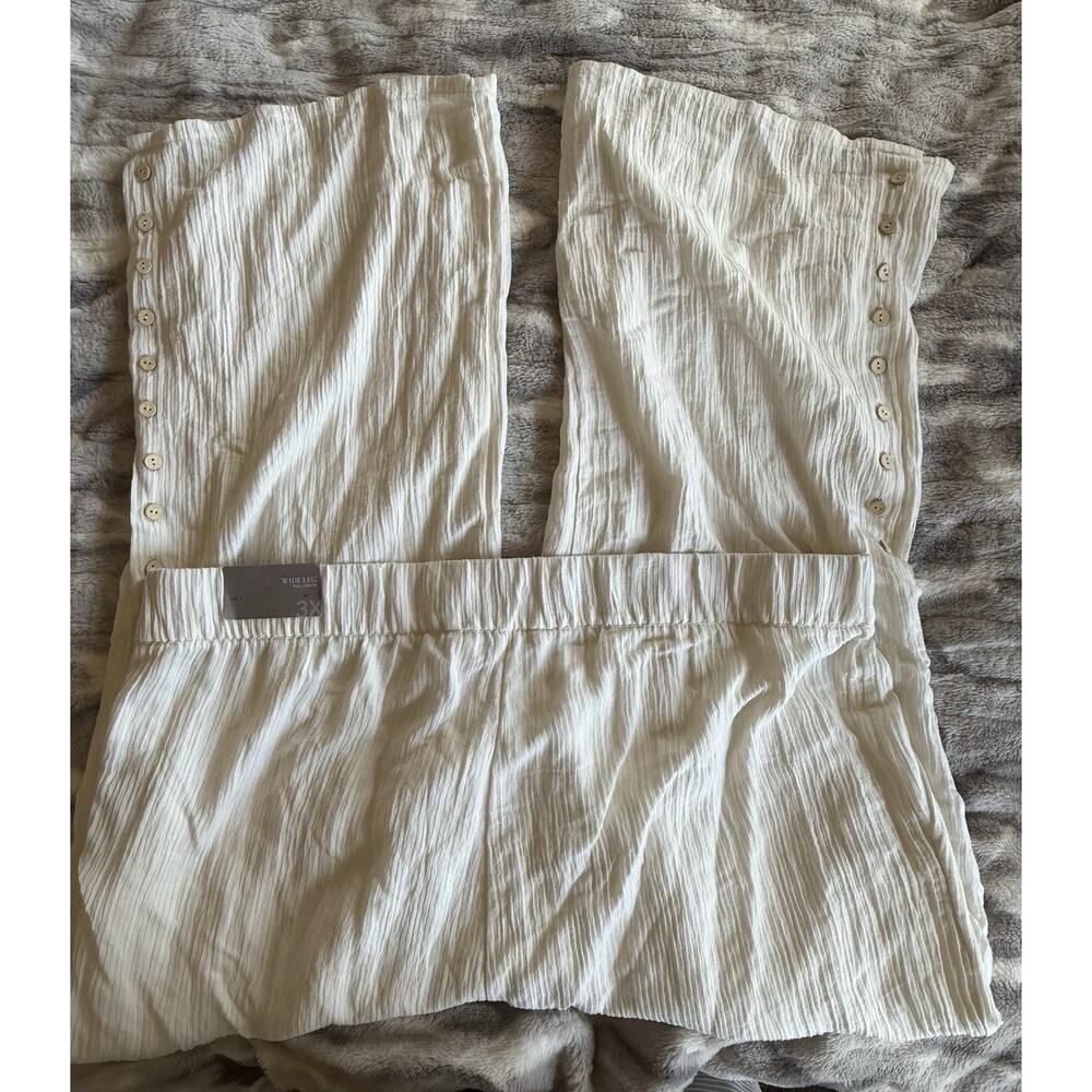 Soft Surroundings 3x Full Length Wide Pants Beachy Relaxed Light Airy Vacation - Picture 2 of 8